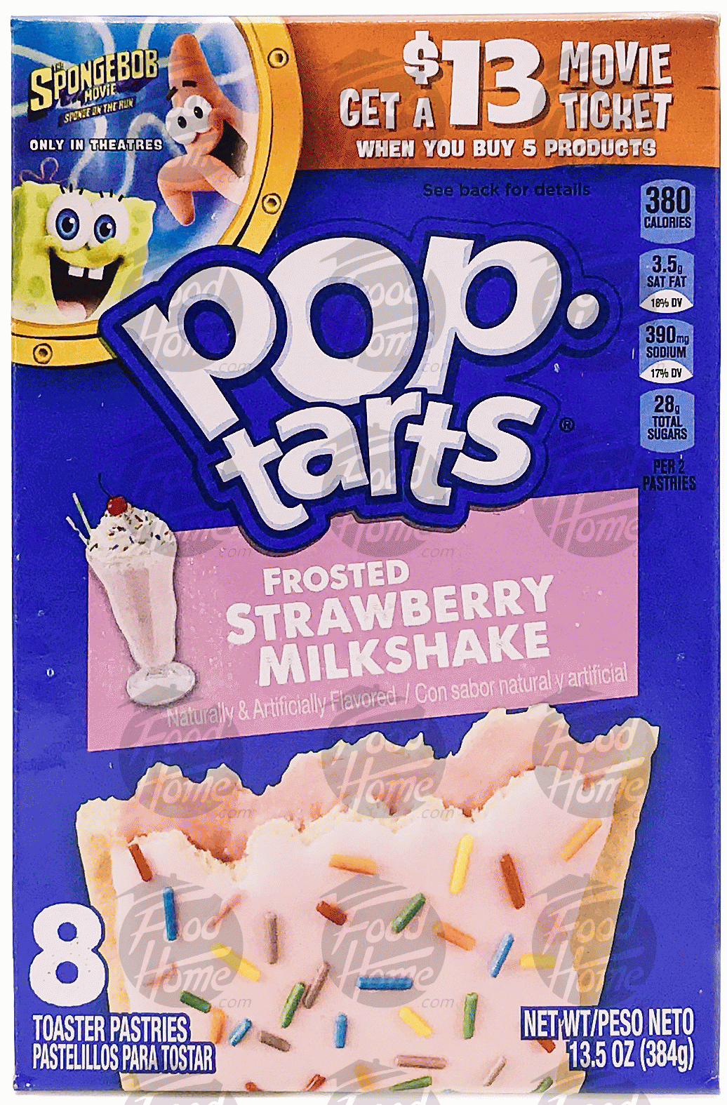 Pop tarts  frosted strawberry milkshake, 8 pastries, box Full-Size Picture